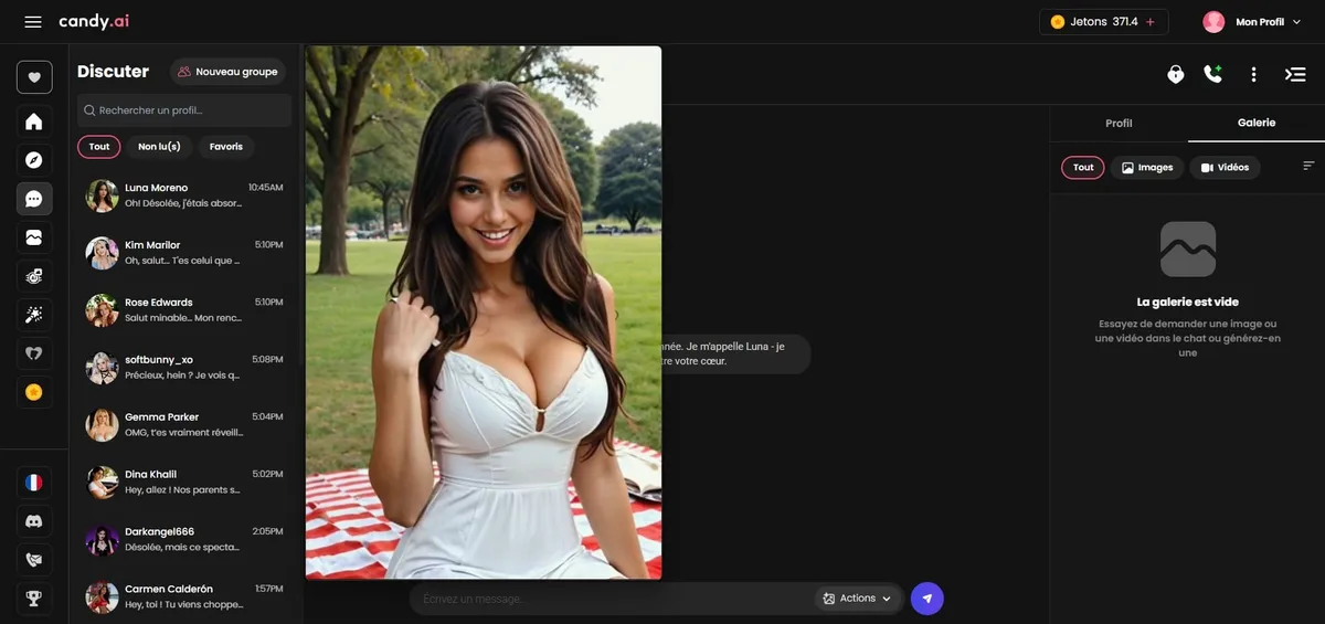 Chat Candy AI — continuidad conversacional