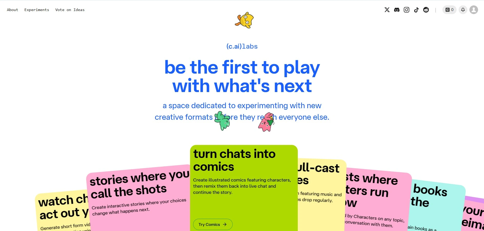 Reseña Character AI — Labs generación visual y audio