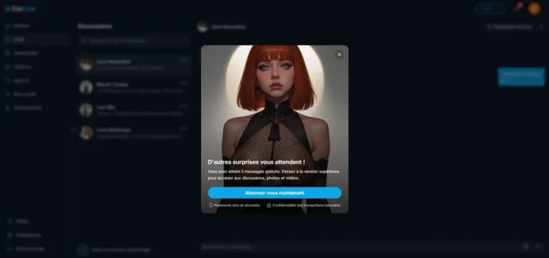 DarLink AI Opiniones — muro de pago tras 5 mensajes gratis