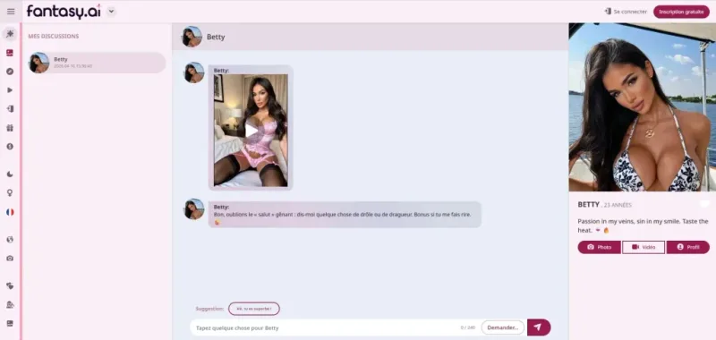 Fantasy AI Opiniones — interfaz y catálogo de personajes