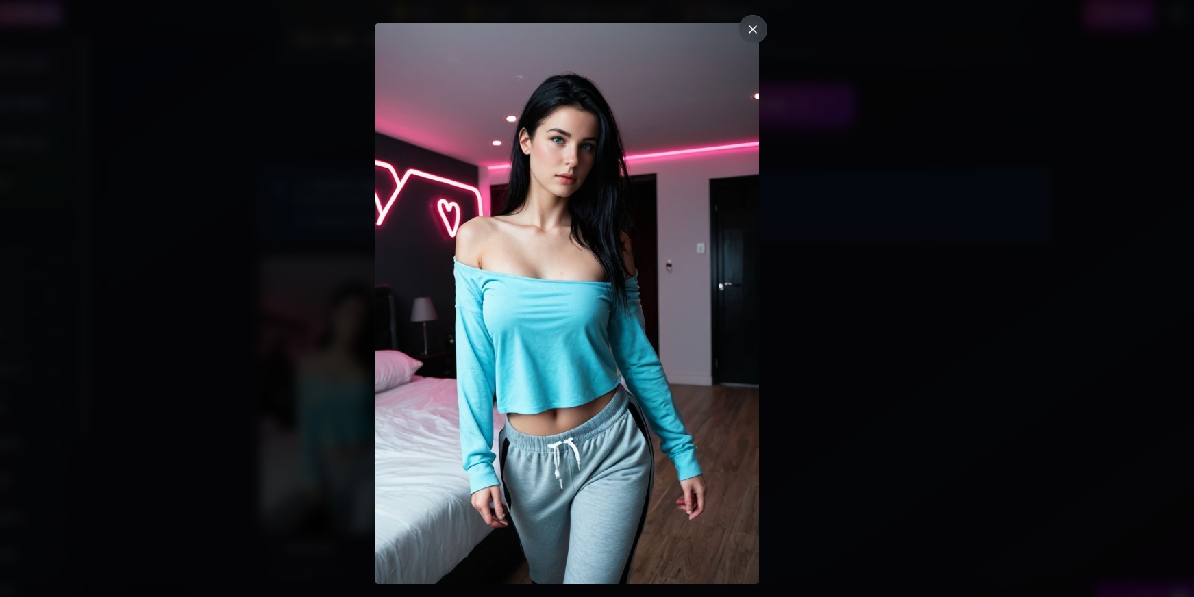 FlirtCam.AI opiniones — ejemplo de imagen generada por el personaje