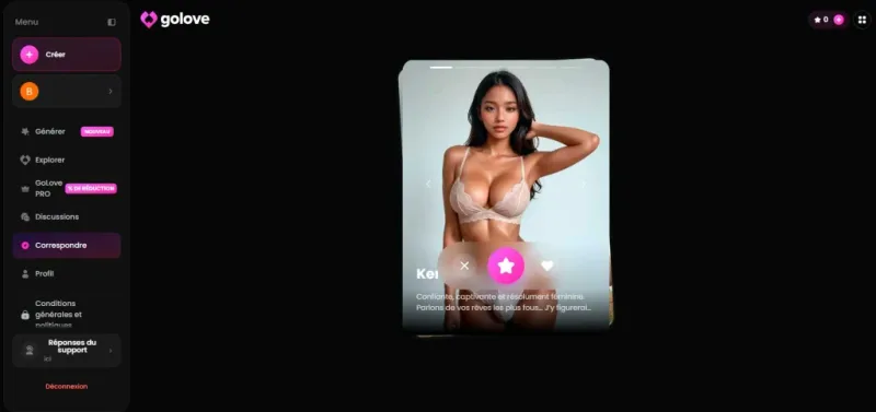 Golove AI Opiniones — modo swipe Tinder para conocer IAs girlfriends