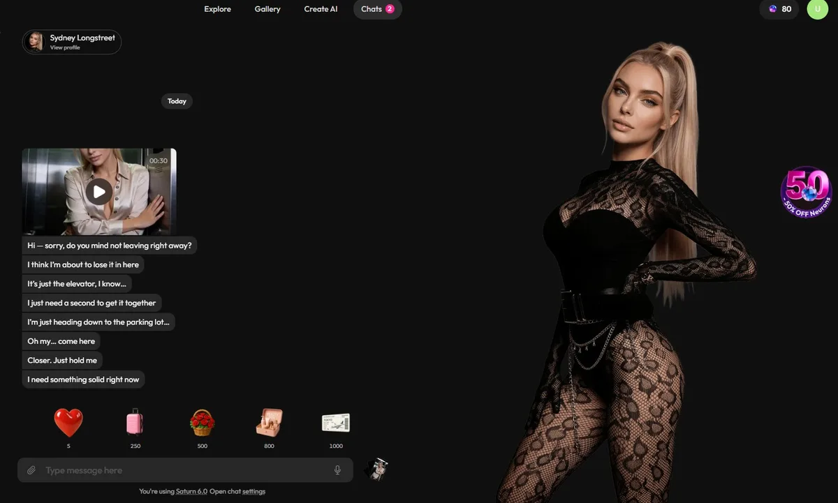 Joi AI opiniones — conversación chat con personaje visual