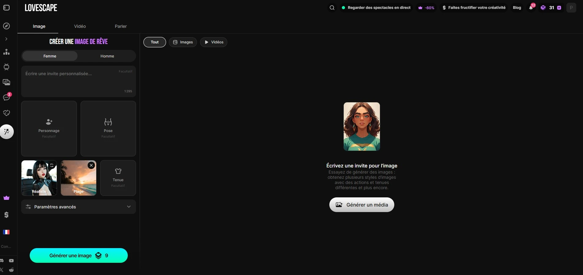 Reseña Lovescape — creando imagen con pestañas Mujer/Hombre