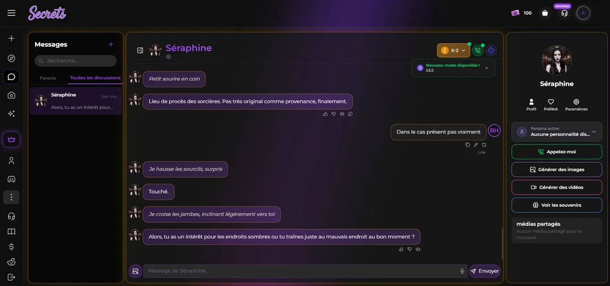 Chat narrativa Secrets