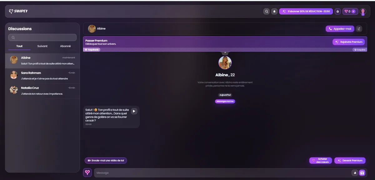 Reseña Swipey AI — interfaz chat en español