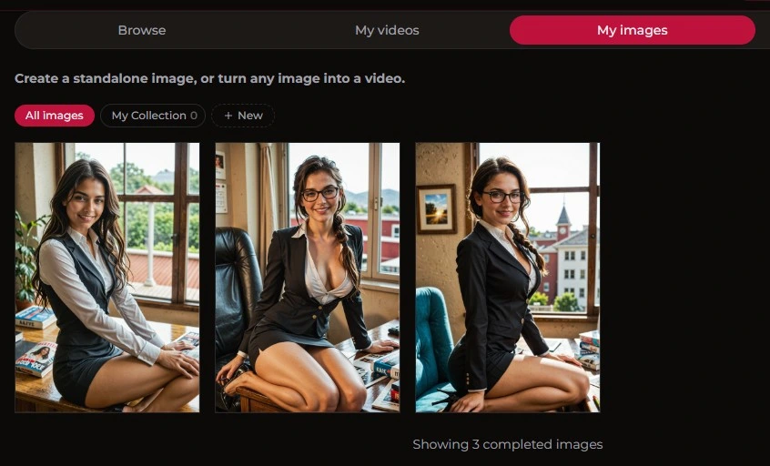 Xotic AI — ejemplos de imágenes IA generadas, fotorrealistas